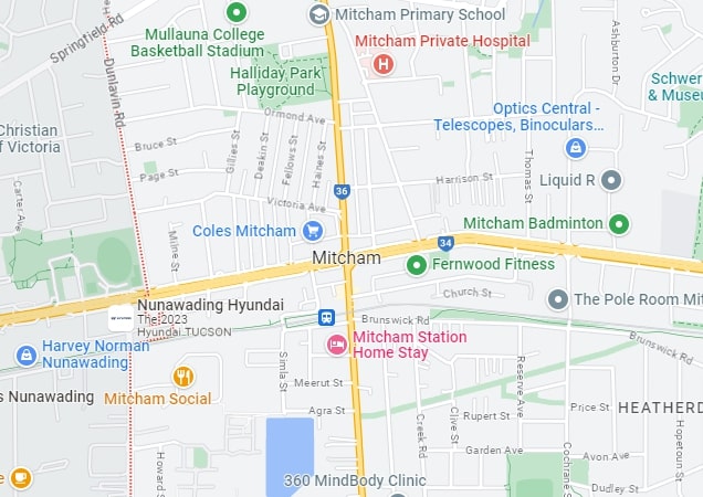 Ducted Heating Mitcham map area