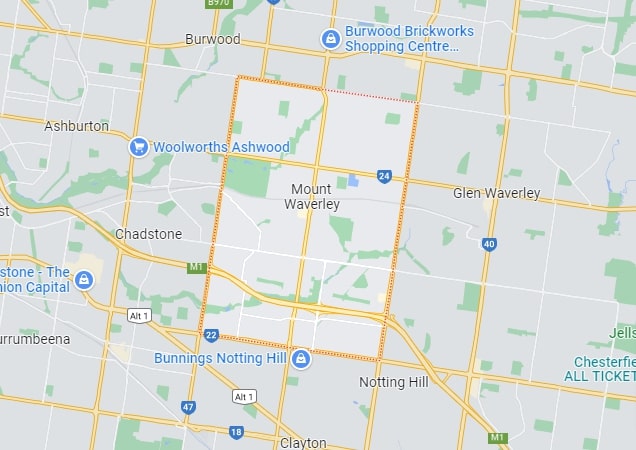 Ducted Heating Mount Waverley map area