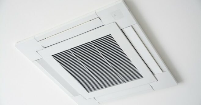 Daikin unit mounted on ceiling