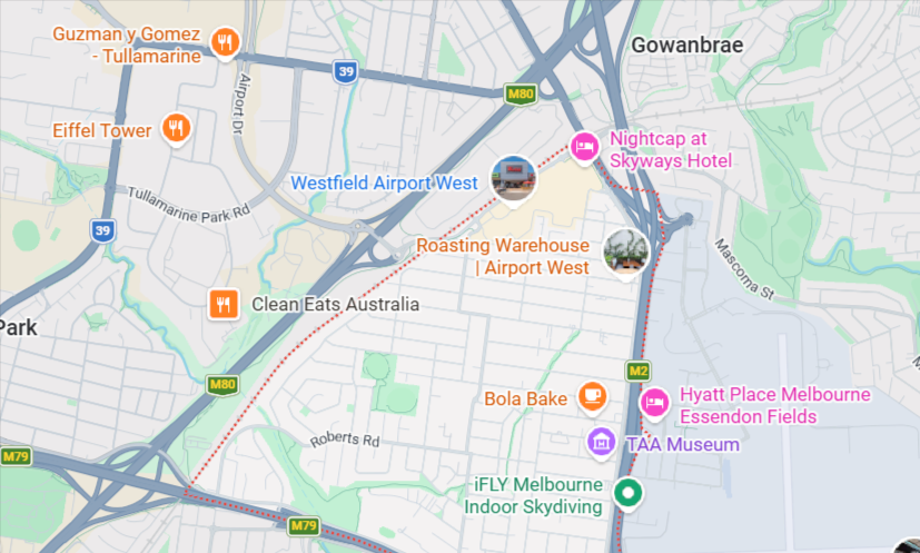Split Systems Airport West map area